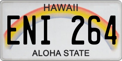 HI license plate ENI264