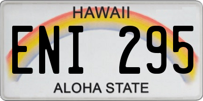 HI license plate ENI295