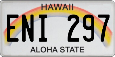 HI license plate ENI297