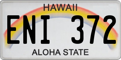 HI license plate ENI372