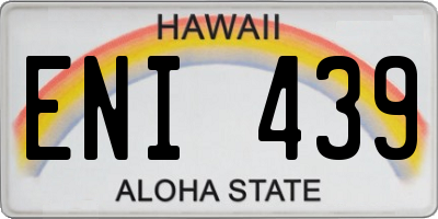 HI license plate ENI439