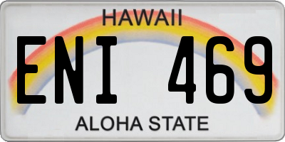 HI license plate ENI469