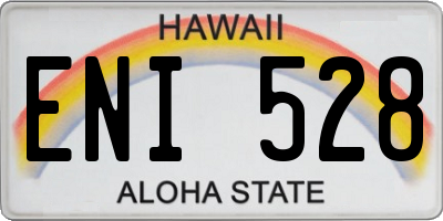 HI license plate ENI528