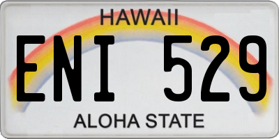 HI license plate ENI529