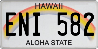 HI license plate ENI582
