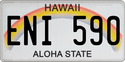 HI license plate ENI590