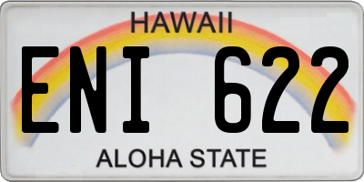 HI license plate ENI622