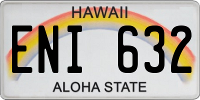 HI license plate ENI632