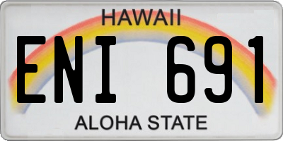 HI license plate ENI691