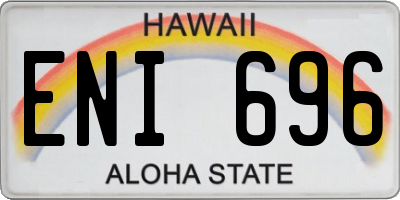 HI license plate ENI696