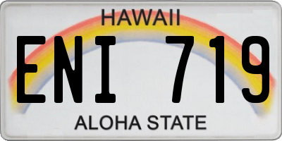 HI license plate ENI719