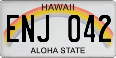 HI license plate ENJ042