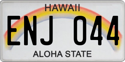 HI license plate ENJ044