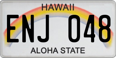 HI license plate ENJ048