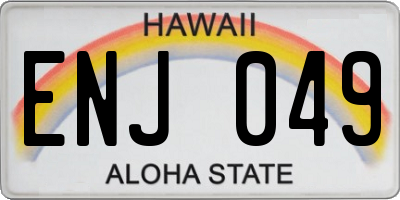 HI license plate ENJ049