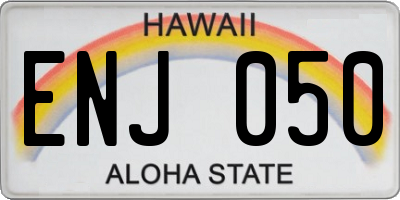 HI license plate ENJ050
