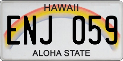 HI license plate ENJ059