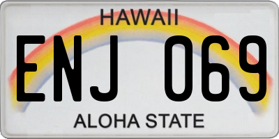 HI license plate ENJ069