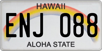 HI license plate ENJ088