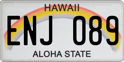 HI license plate ENJ089