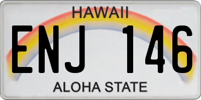 HI license plate ENJ146