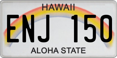 HI license plate ENJ150