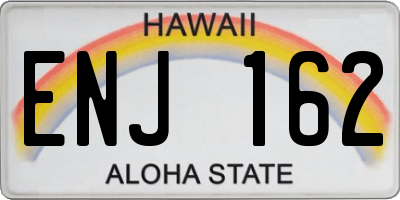 HI license plate ENJ162
