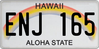 HI license plate ENJ165