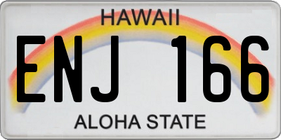 HI license plate ENJ166