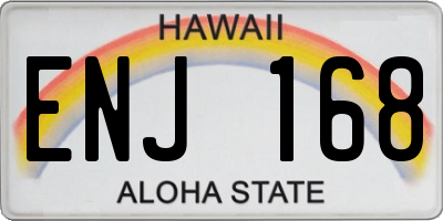 HI license plate ENJ168