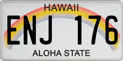 HI license plate ENJ176
