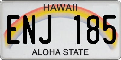 HI license plate ENJ185