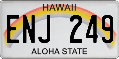 HI license plate ENJ249