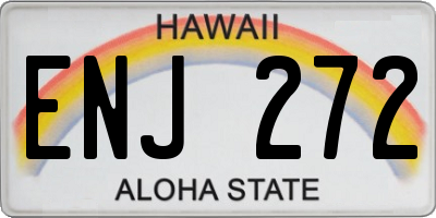 HI license plate ENJ272