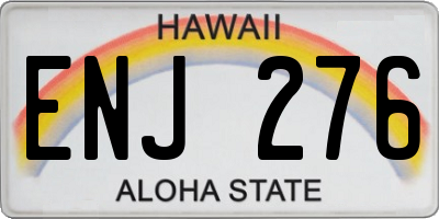 HI license plate ENJ276