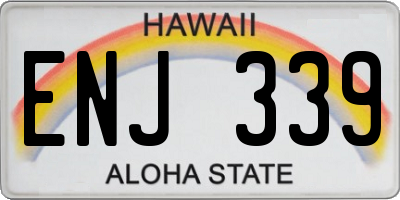 HI license plate ENJ339