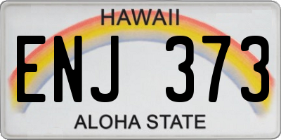 HI license plate ENJ373