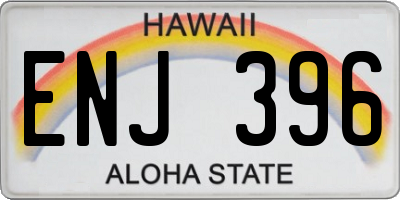 HI license plate ENJ396
