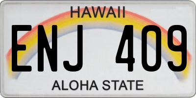 HI license plate ENJ409
