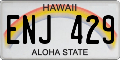 HI license plate ENJ429