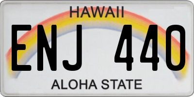 HI license plate ENJ440