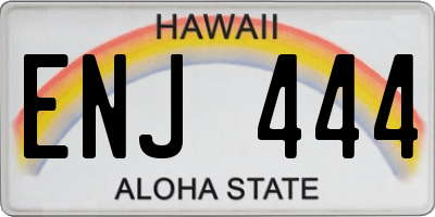 HI license plate ENJ444