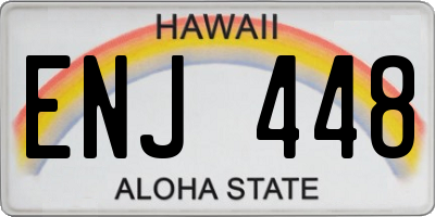 HI license plate ENJ448