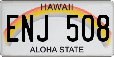 HI license plate ENJ508