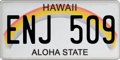 HI license plate ENJ509