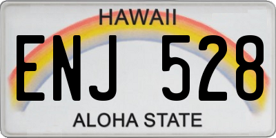 HI license plate ENJ528