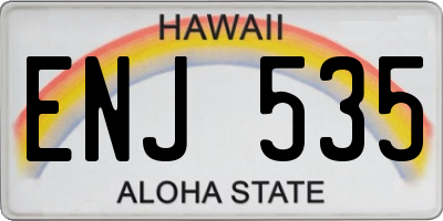 HI license plate ENJ535