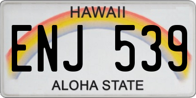 HI license plate ENJ539
