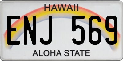 HI license plate ENJ569