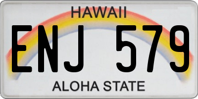 HI license plate ENJ579